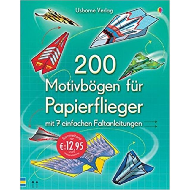 Libro de manualidades infantil alemán "200 motivbögen papierflieger"