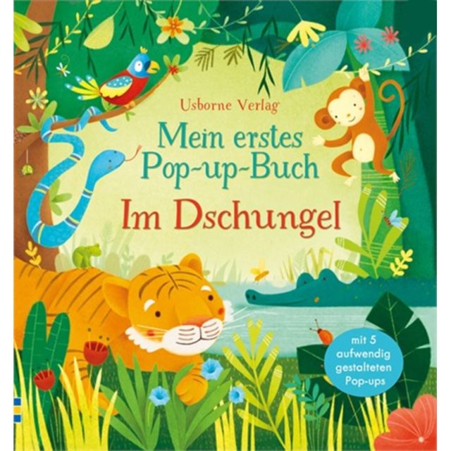 "Mein erstes pup-up-Buch: im Dschungel"-Deutsch-"Mi primer libro 3d: en la jungla"-Libro de cuentos en alemán.