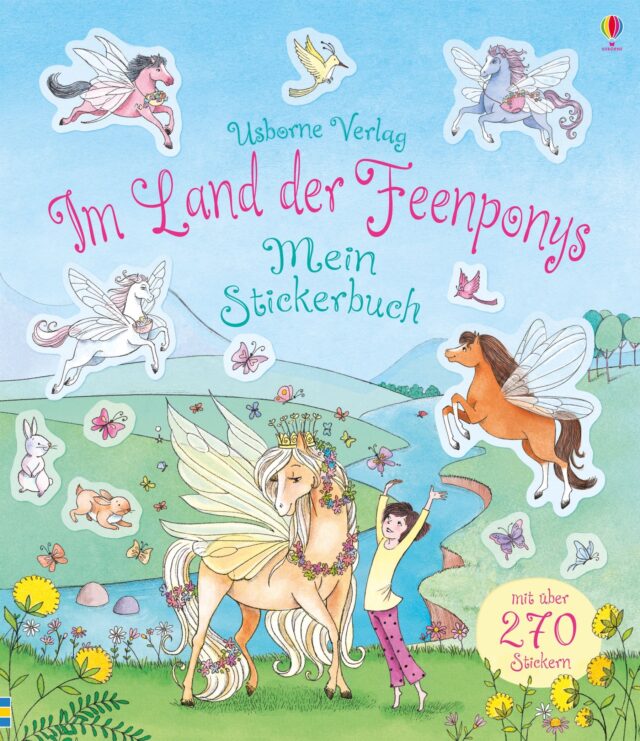 "Im Land der Feenponys: mein Stickerbuch"-deutsch-“En el país de los ponys: mi libro de calcomanías”- Libro de actividades en alemán.