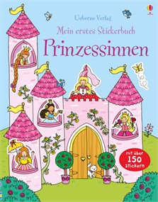 "Mein erstes Stickerbuch: Prinzessinnen"-Deutsch-"Mi primer libro de calcomanías: princesas"-Libro infantil de actividades en alemán.