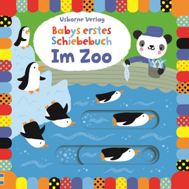 Libro sensorial "Babys erster Schiebebuch: im Zoo" Deutsch. "El primer libro con ventanitas del bebé: en el zoológico"