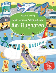 Libro de actividades en alemán "mein erstes Stickerbuch: am Flughafen"-Deutsch-"mi primer libro de calcomanías: en el aeropuerto".