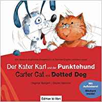 Libro de cuentos alemán inglés: "Der Kater Karl und der Punktehund"-Deutsch/Englisch-"Carter cat and Dotted dog" -german/english.