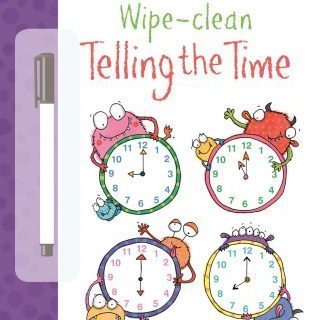 "wipe clean telling the time"-english-"borra y aprende a ver la hora" inglés