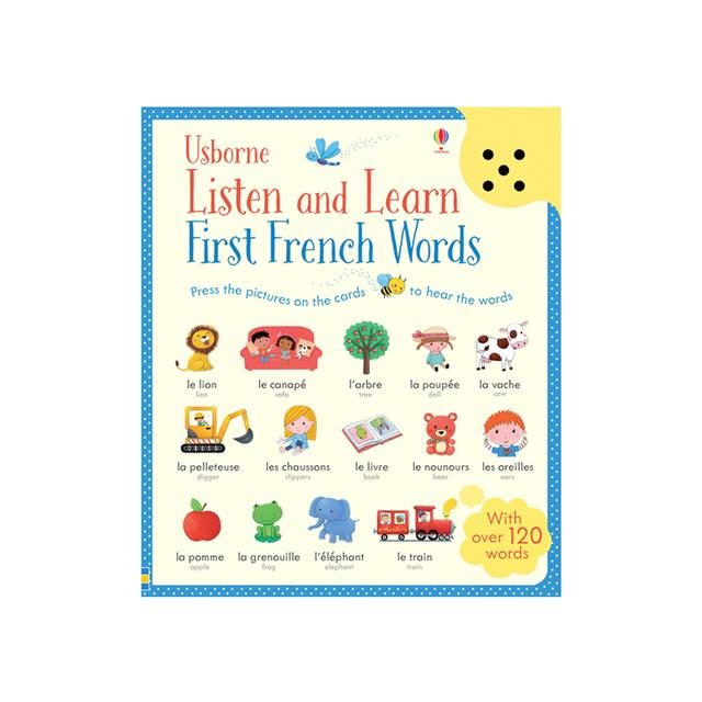 "Listen and learn first french words" english/french-"escucha y aprende las primeras palabras en francés" inglés/francés. Diccionario ilustrado con sonidos.