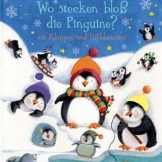"Wo stecken bloss die pinguine?"-deutsch-“Dónde se escondieron los pingüinos?”-Libro sensorial de cuentos en alemán
