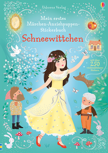 Cuento Blancanieves en alemán con stickers. Mein erstes Märchen-Anziehpuppen-Stickerbuch:Schneewittchen