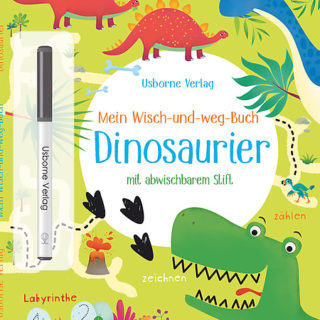 Libro: "Mein grosses wisch-und-weg-Buch: Dinosaurier". Actividades en alemán