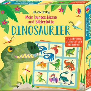 Juego alemán: Mein buntes Memo und Bilderlotto: Dinosaurier. Memorice y lotería de dinosaurios